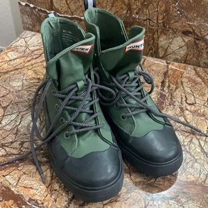 Hunter for Target army green waterproof high tops